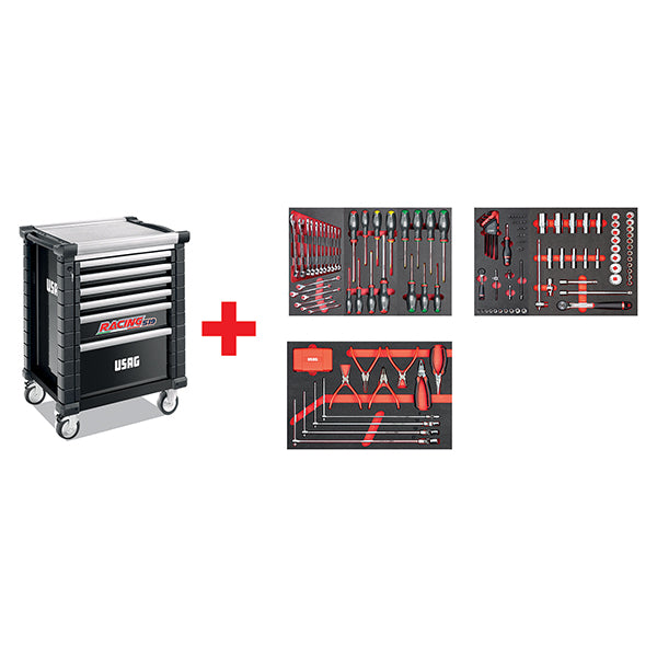 519 RS6/3NMA - Chariot de course avec assortiment d'auto-réparation 495 MAA (155 pcs) - Usag - U05191627 519 RS6/3NMA - Chariot de course avec assortiment d'auto-réparation 495 MAA (155 pcs) - Usag - U05191627